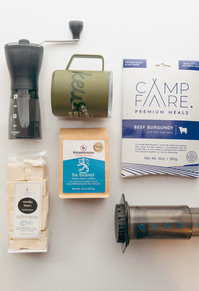 Camping + Coffee Gift Basket